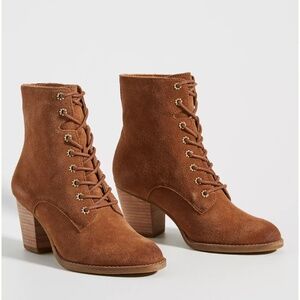 NEW!! Frye and Co. Allister Lace-Up Boots, Size 9.5, Brown Suede